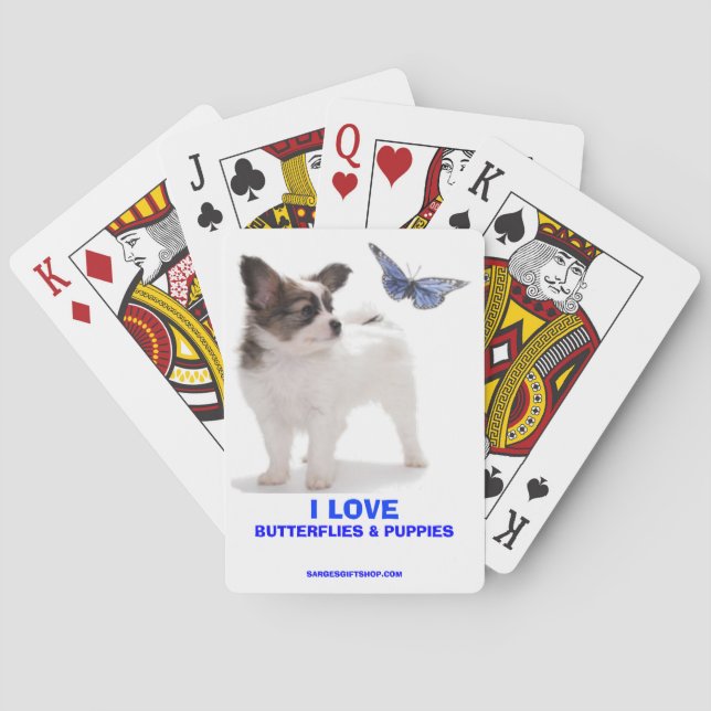 BUTTERFLIES & PUPPIES SPIELKARTEN (Rückseite)