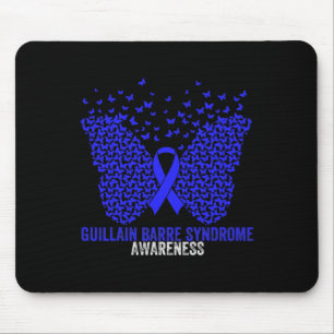 Butterflies Ribbon Guillain Byrre Syndrom Awarene Mousepad