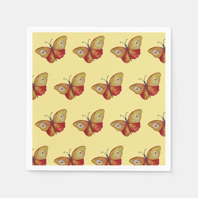 Butterflies Stilvolle Sommer Napkins Serviette (Vorderseite)