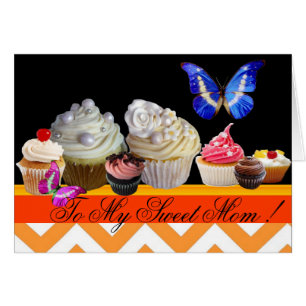 BUTTERFLIES YUMMY CUPCAKES SWEET MOTHER