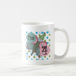 Butterfly 4. Geburtstag - Hemden und Geschenke Kaffeetasse