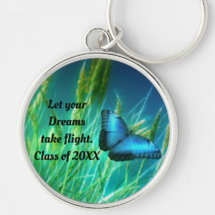 Butterfly-Abschluss Button-Schlüsselanhänger Schlüsselanhänger