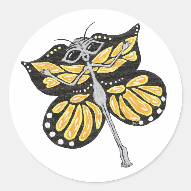 Butterfly Alien Stickers (Vorderseite)