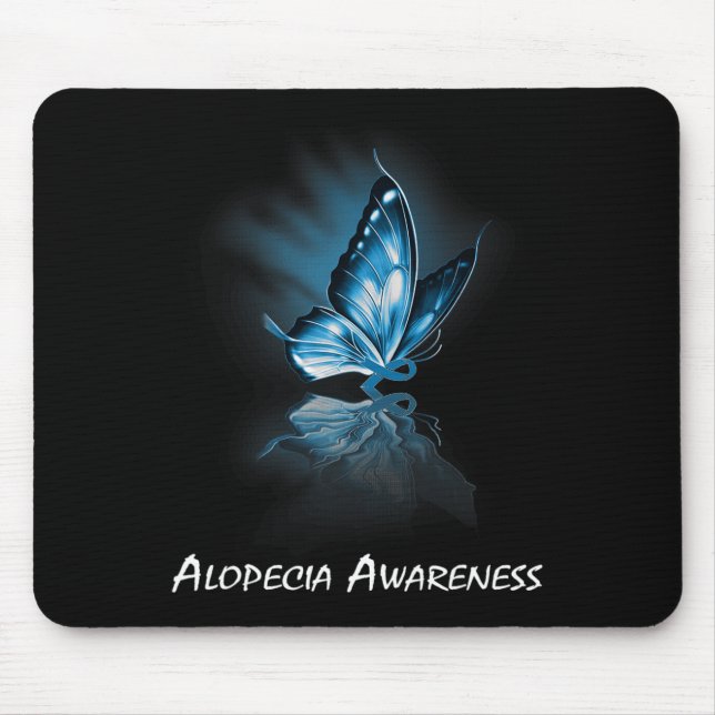 Butterfly-Alopecia Bewusstsein Mousepad (Vorne)