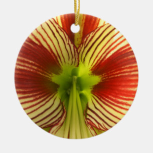 Butterfly Amaryllis Keramik Ornament