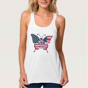 Butterfly American Flag Design-62616 Tank Top