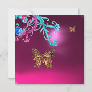 BUTTERFLY AMETHYST , lila blau hellrosa Einladung
