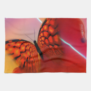 Butterfly and Hearts Handtuch