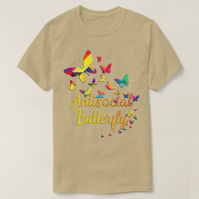 Butterfly Antisocial Butterfly T-Shirt (Design vorne)