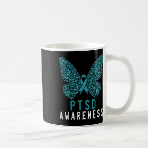 Butterfly Aquamarin Ribbon Regenbogen Krieger Ptsd Kaffeetasse