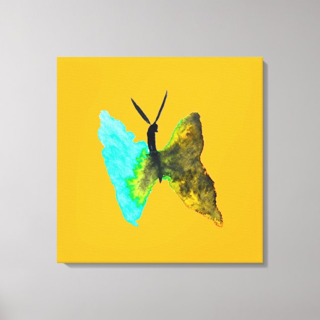 Butterfly Aquarell hübsch Leinwanddruck (Vorderseite)