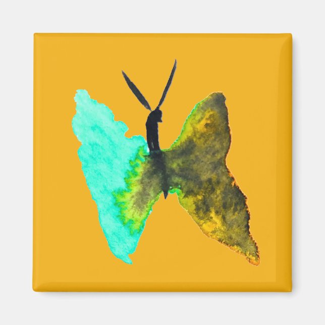 Butterfly Aquarell hübsch Magnet (Vorne)