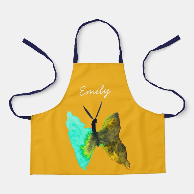 Butterfly Aquarell hübsch Schürze (Vorderseite)