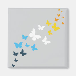 Butterfly AroAce Pride - AroAce Flag Colors Magnet