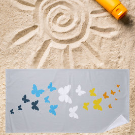 Butterfly AroAce Pride - AroAce Flag Colors Strandtuch