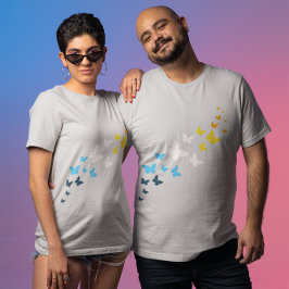 Butterfly AroAce Pride - AroAce Flag Colors T-Shirt