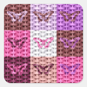Butterfly Art 2 Quadratischer Aufkleber