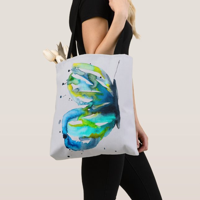 Butterfly Art Aquarell Tasche (Von Nahem)