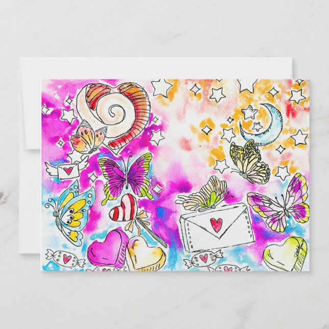 Butterfly Art Feiertagskarte (Vorderseite)