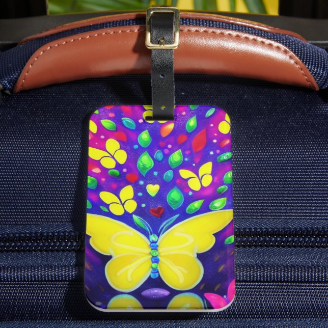 Butterfly Art Gepäckanhänger (Vorderseite Insitu 2)