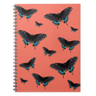Butterfly Art Monarch Prints Pink Butterfly Transm Notizblock