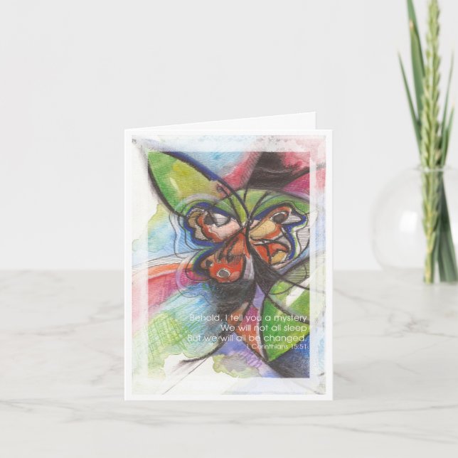 Butterfly Art Sympathy Card Karte (Vorderseite)