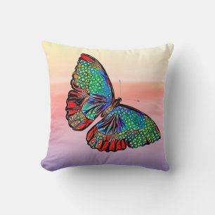 Butterfly Art und Sunset Ombre Pillow Kissen