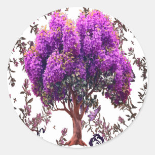 Butterfly-Aufkleber - Botanische Ästhetik Runder Aufkleber