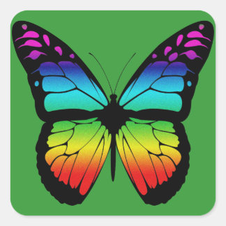 Butterfly-Aufkleber Quadratischer Aufkleber