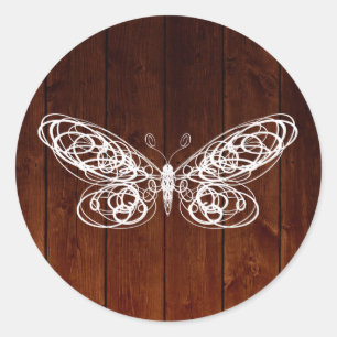 Butterfly-Aufkleber Runder Aufkleber