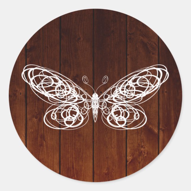 Butterfly-Aufkleber Runder Aufkleber (Vorderseite)