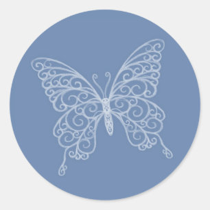 Butterfly-Aufkleber Runder Aufkleber
