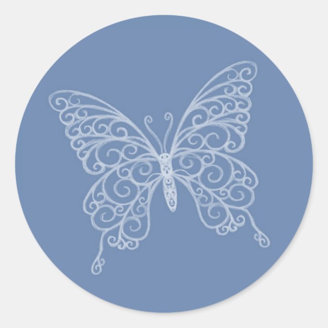 Butterfly-Aufkleber Runder Aufkleber (Vorderseite)