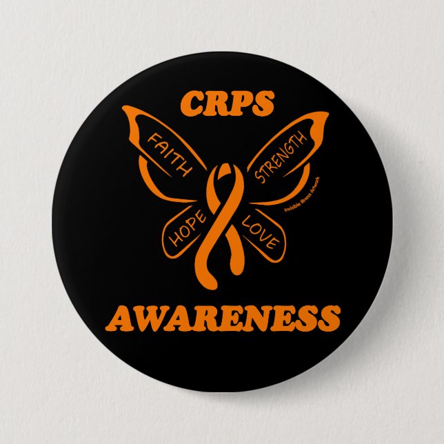 Butterfly/Awareness.. CRPS Button (Vorderseite)