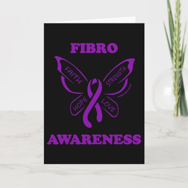 Butterfly/Awareness..Fibro-Karte Karte (Vorderseite)