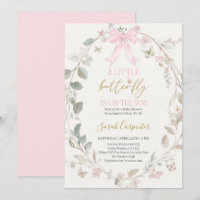 Butterfly Baby Dusche Einladung