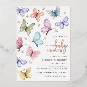 Butterfly Baby Dusche Einladung