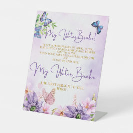 Butterfly Baby Dusche Es ist ein Mädchen-Fußball-S Sockelschild