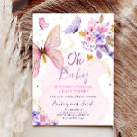 Butterfly Baby Dusche Lila florale Pink Girl Invi Einladung<br><div class="desc">・ Ein Aquarell Schmetterling Geachtete Einladung! Die wunderschönen Pastellfarben des Schmetterlings, der Blume und Konfetti passen zu jedem Party! Enthält ein passendes Schmetterlingsmuster-Back-Design. Entworfen, um unsere Butterfly Watercolor Themenkollektion zu ergänzen. ... ... ... ... ... ... ... ... ... ... ... ... ... ... ... ... ... ... ... ......</div>