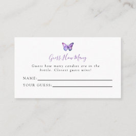 Butterfly Baby Dusche schätzt, wie viele Spiel Platzkarte