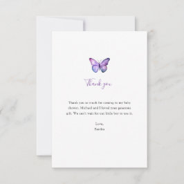 Butterfly Baby Dusche Vielen Dank Minimalistisch S Dankeskarte