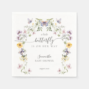 Butterfly Baby Dusche Wildblume Serviette