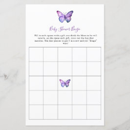 Butterfly Baby Shower Bingo Game Elegantes Skript