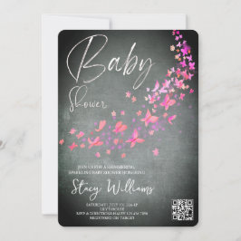 Butterfly Baby Shower Einladung