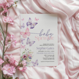 Butterfly Baby Sprinkle Girl Einladung