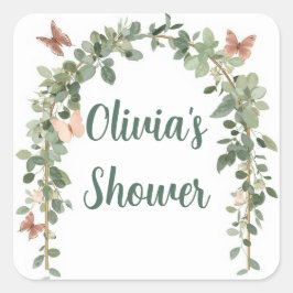 Butterfly Baby Sprinkle Stickers Favor Tags Boho