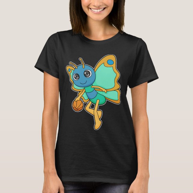 Butterfly Basketball-Spieler Basketball T-Shirt (Vorderseite)