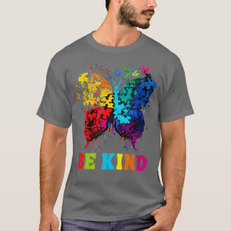 Butterfly Be Kind Autismus Sensibilisierungsmonat T-Shirt