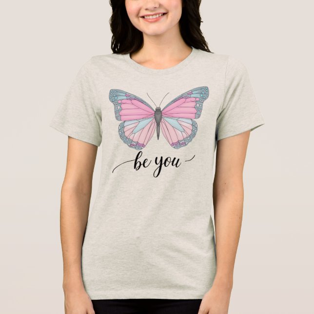 Butterfly Be You Tri-Blend Shirt (Vorderseite)