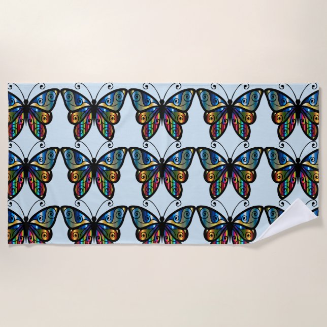 BÜTTERFLY BEACH TOWELS STRANDTUCH (Vorderseite)